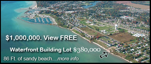 Photograph of Port Dover lakeshore building lot on the Gold Coast, south coast of Ontario, Lake Erie for sale by cindypichette.com