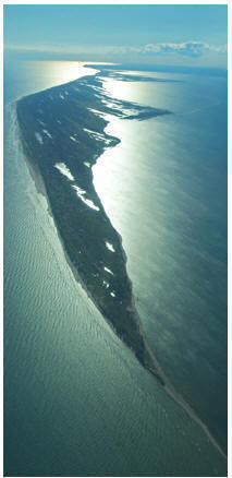 Aerial photograph of Long Point, on the Gold Coast, South Coast of Ontario, Norfolk County on Lake Erie, includiing Port Dover, Turkey Point and Long Point Ontario