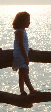 Photograph of girl near Port Dover on the Gold Coast, South Coast of Ontario, Norfolk County on Lake Erie